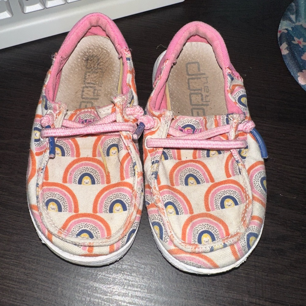 Toddler girl Funky Rainbow Kitty Hey Dudes